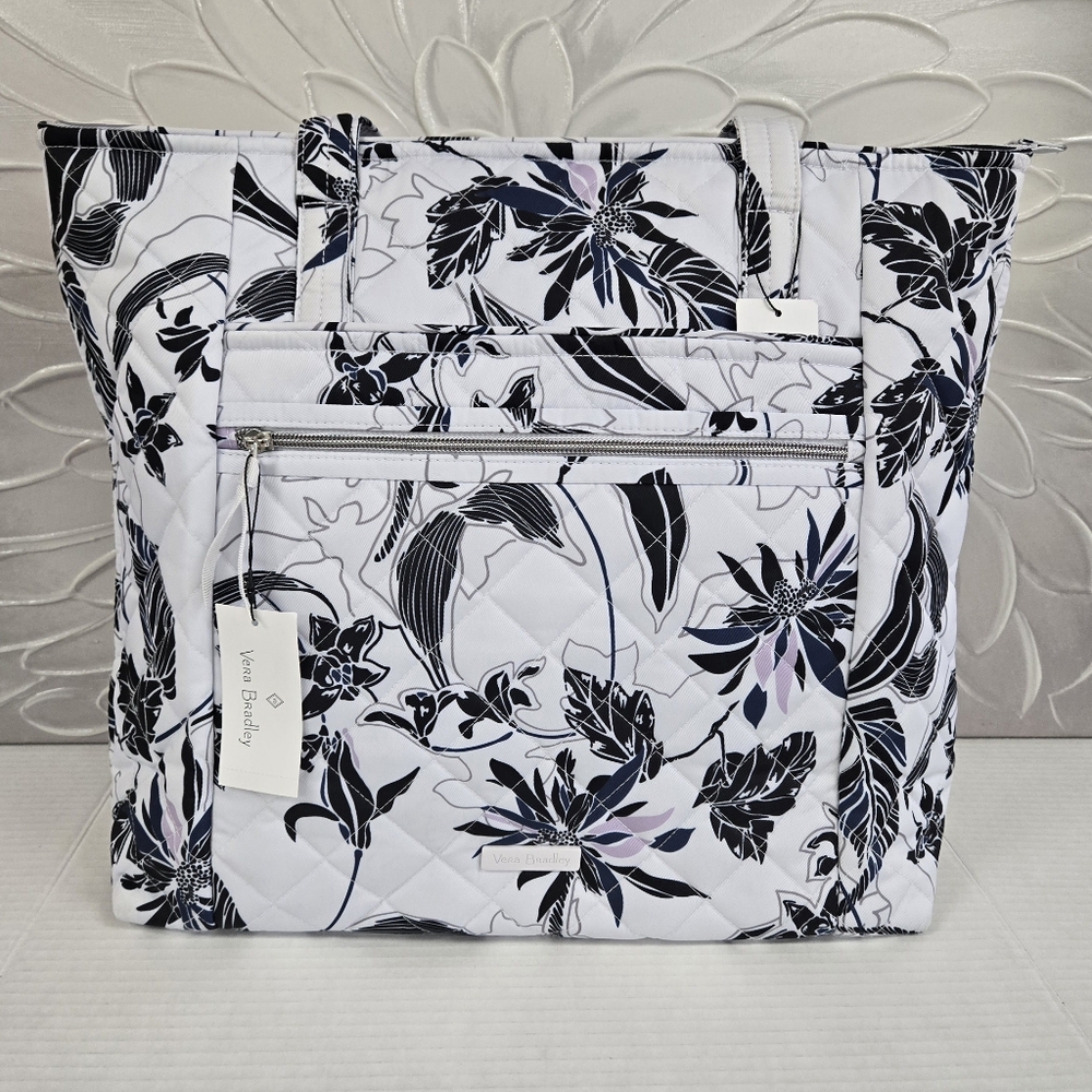 Vera Bradley Vera Tote Bag Twilight Garden - Picture 14 of 15